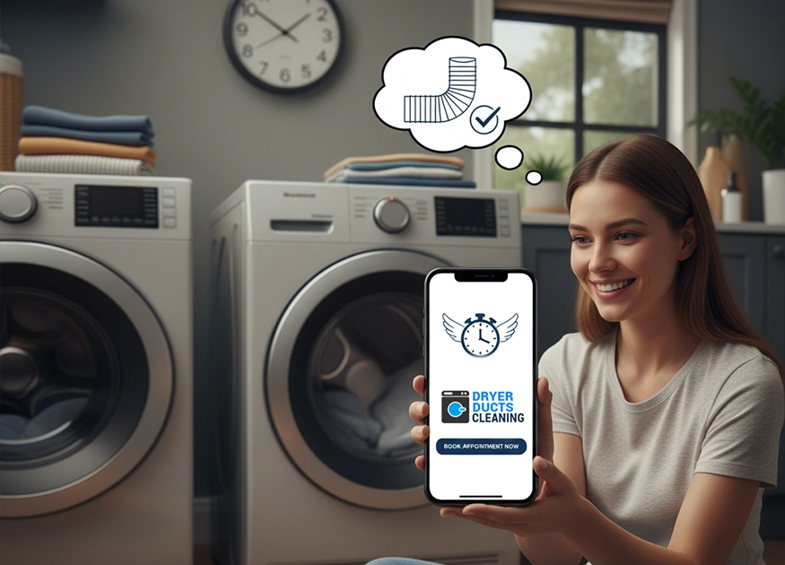 Save time for dryer duct cleaning